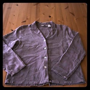 J. Jill Brown Tencel button down over-shirt.